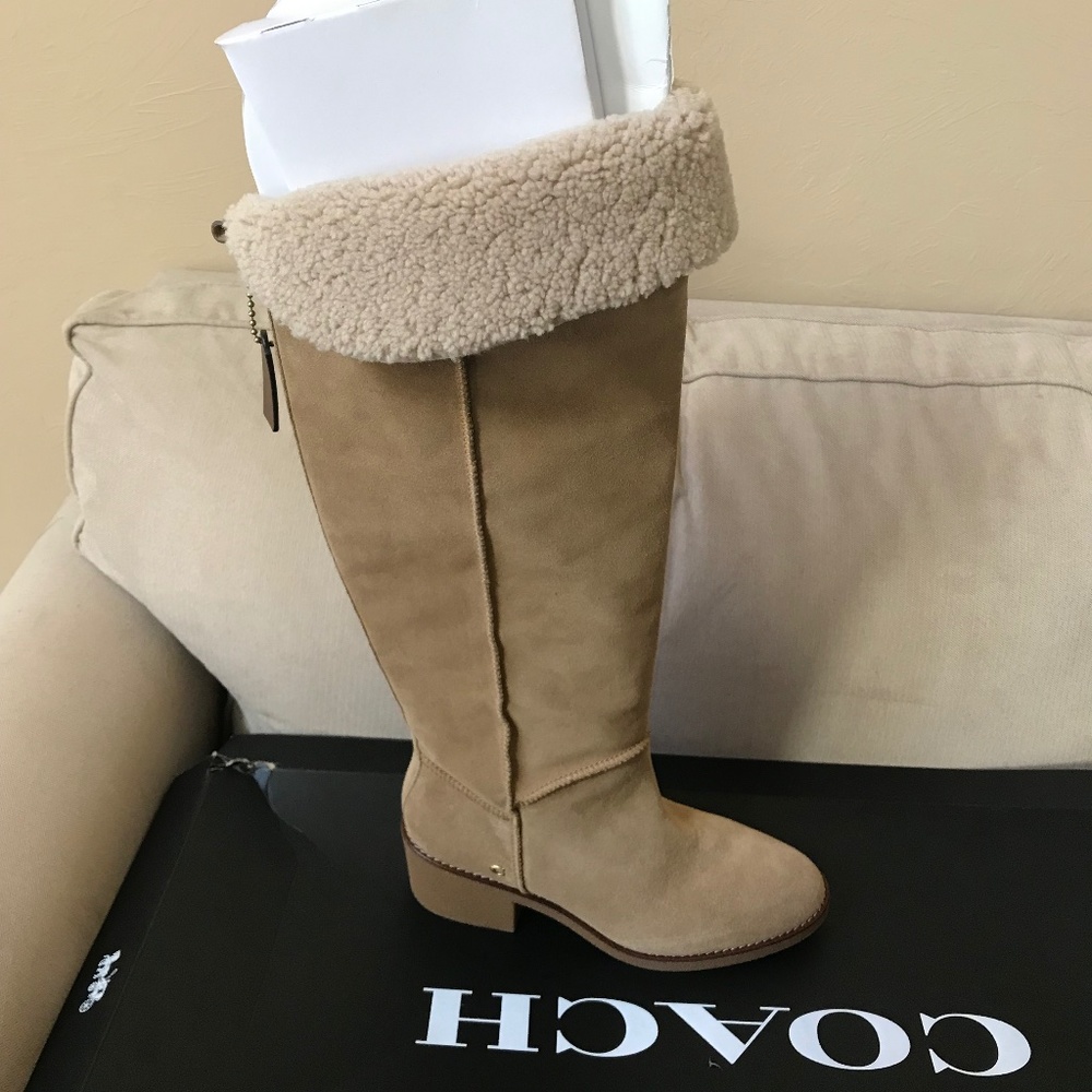 NWT COACH Janelle Shearling Boot/Size 10B
